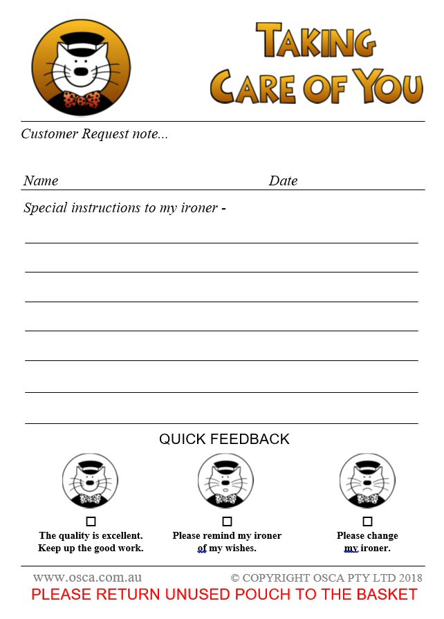 Customer Request Slip